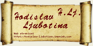 Hodislav Ljubotina vizit kartica